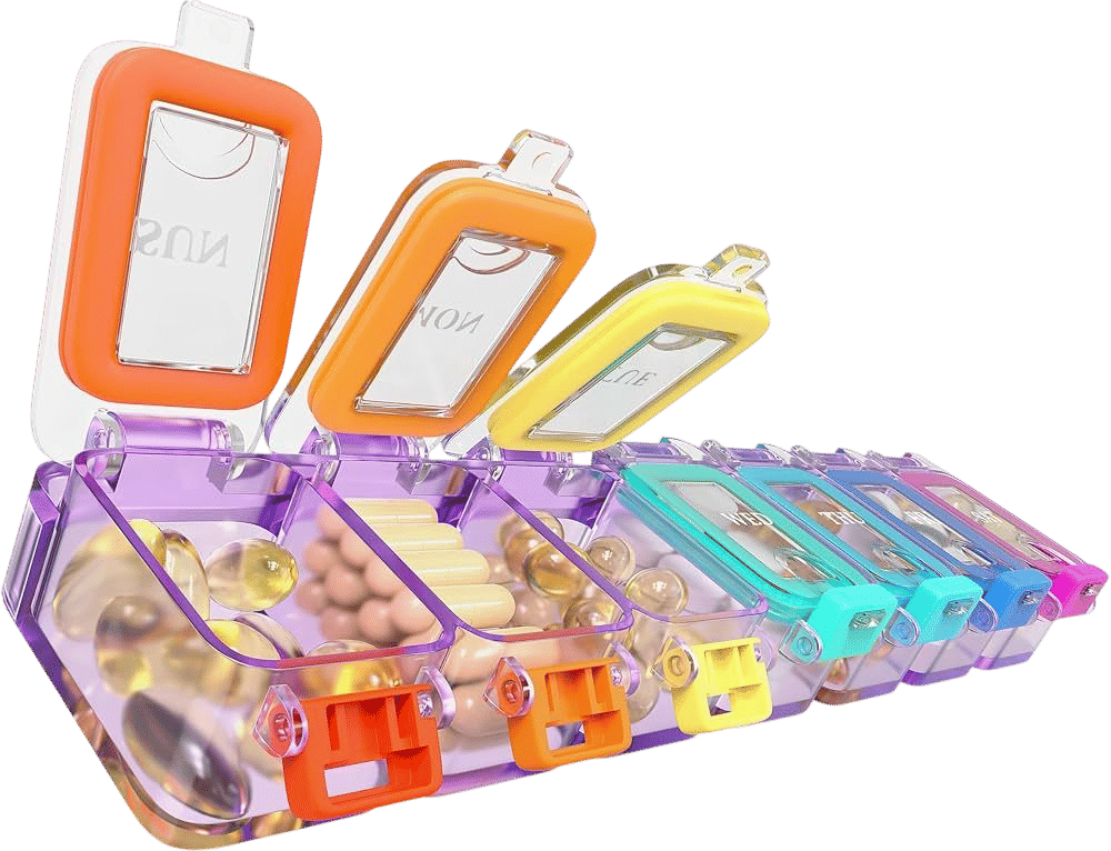 Rainbow Day of the Week Pill Organizer