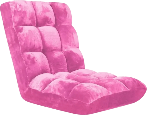 SOGA Floor Recliner Folding Cushion Light Pink