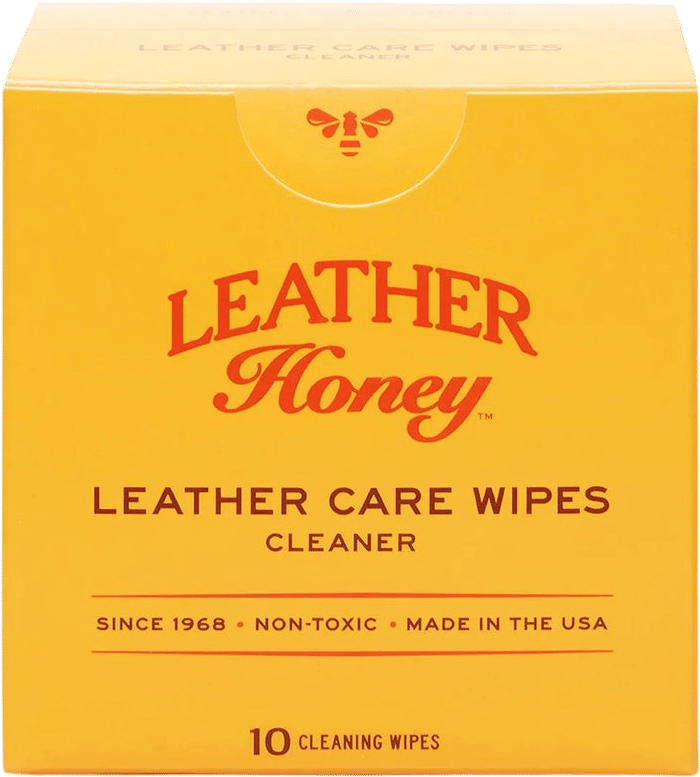 Leather Honey Leather Cleaner Wipes - 10 Non-Toxic On-the-Go Cleaning Wipes for Leather, Vinyl & Faux - Safe for All Colors