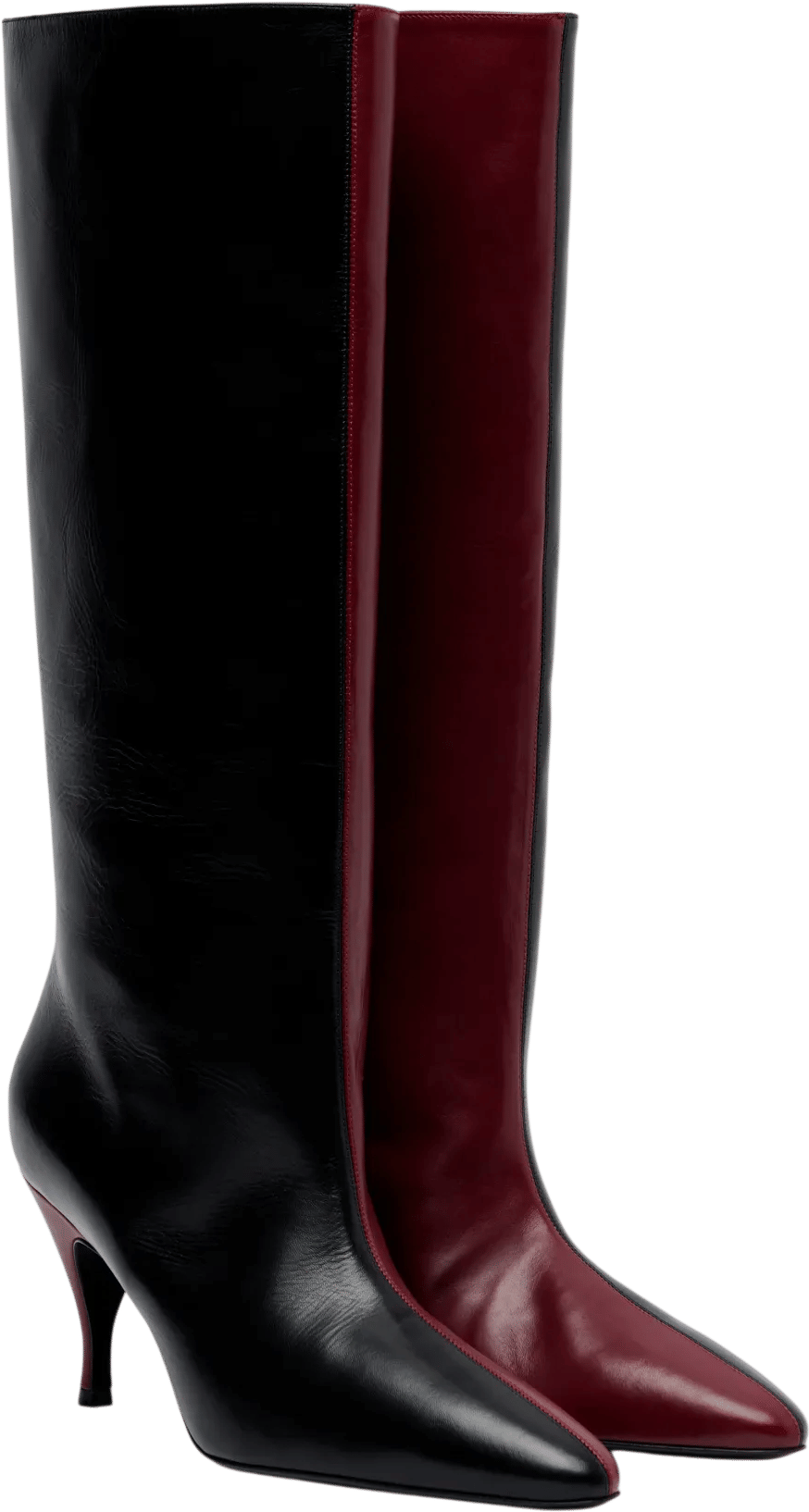 Two Faced Leather Knee-High Boots | Herbert Levine