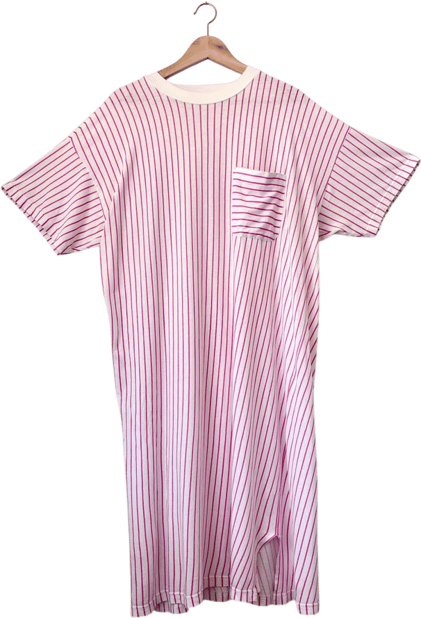 Single Stitch Striped Midi Dress (One Size)