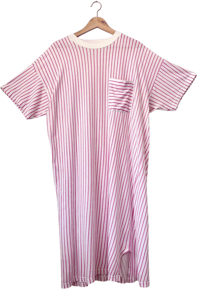 Single Stitch Striped Midi Dress