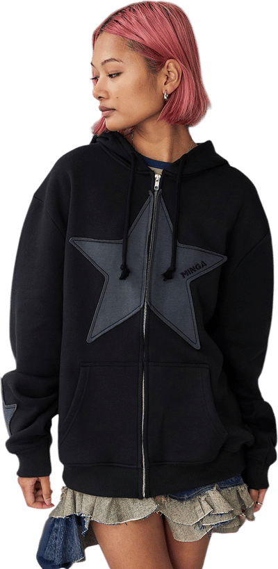 Black Celeste Star Hoodie