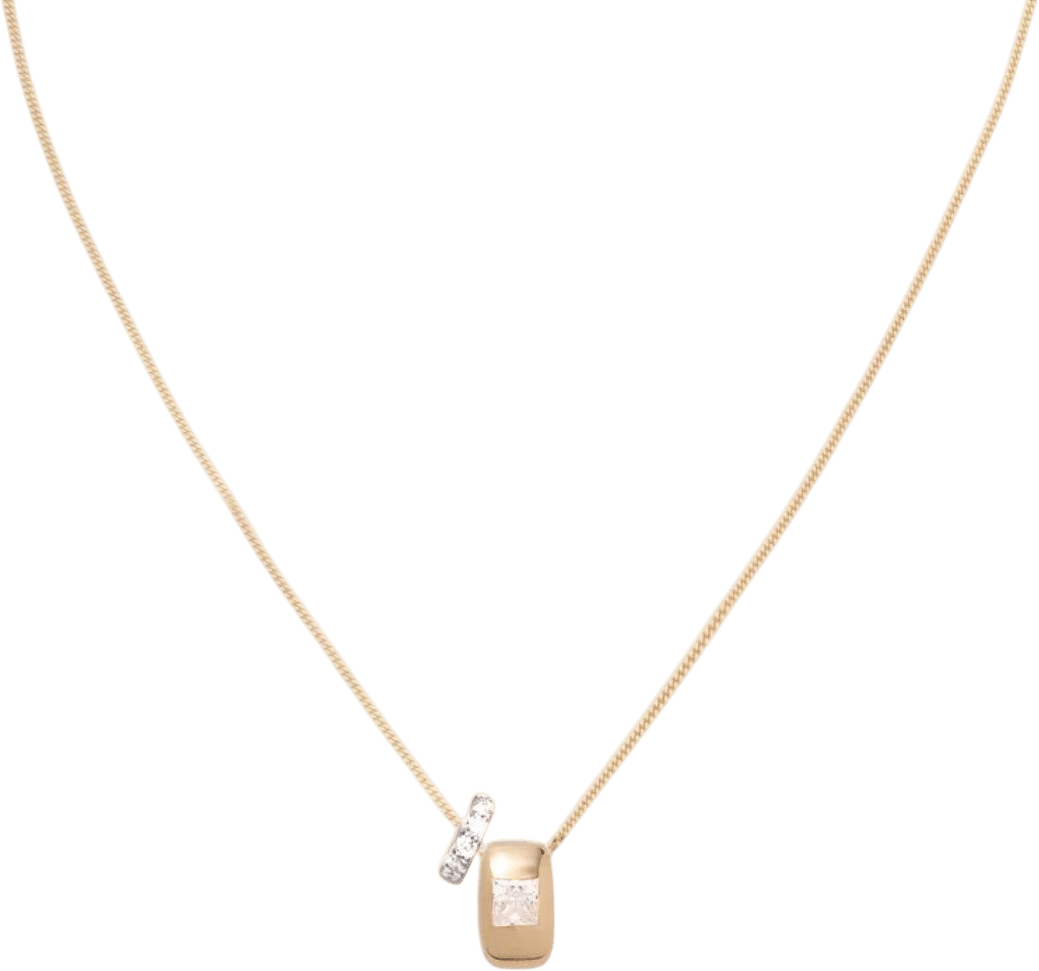 True Love Princess Cut Heart Slide Necklace