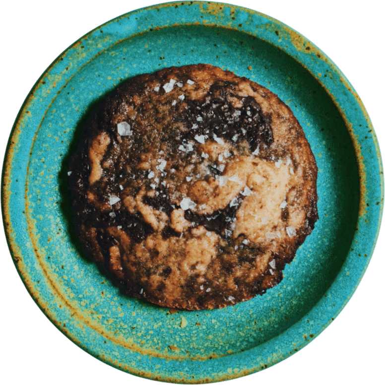 Black Sesame Caramel Chocolate Chip Cookies