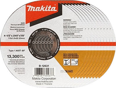 Makita B-12631-10 4-1/2" x .040" x 7/8" INOX Thin Cut-Off Wheel