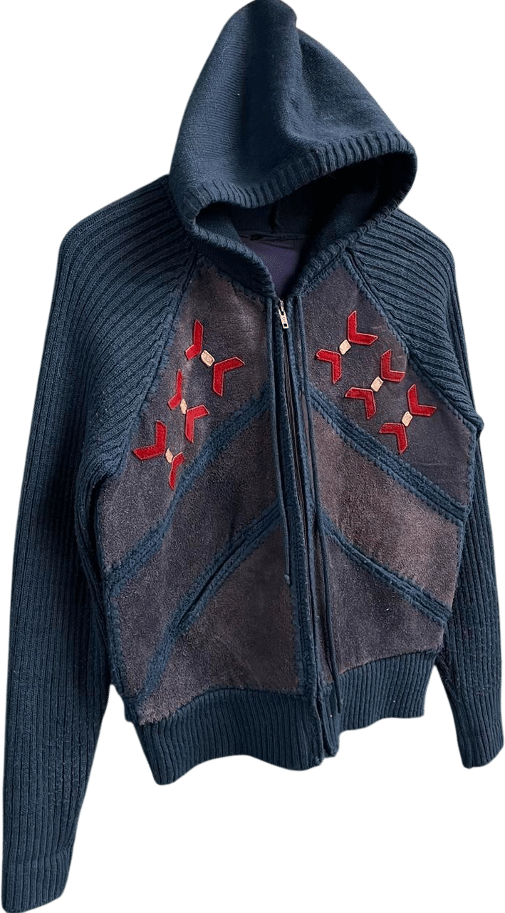 American Vintage Women's Navy and Blue Hoodie