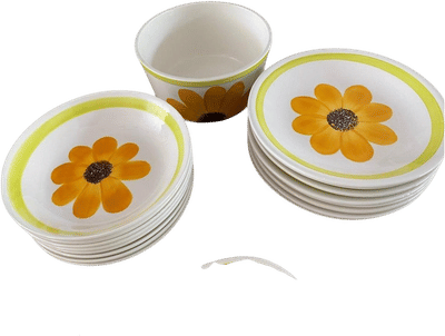 1970s Hand-Painted Tableware