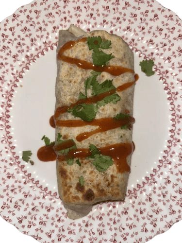 Homemade Bean and Cheese Burrito