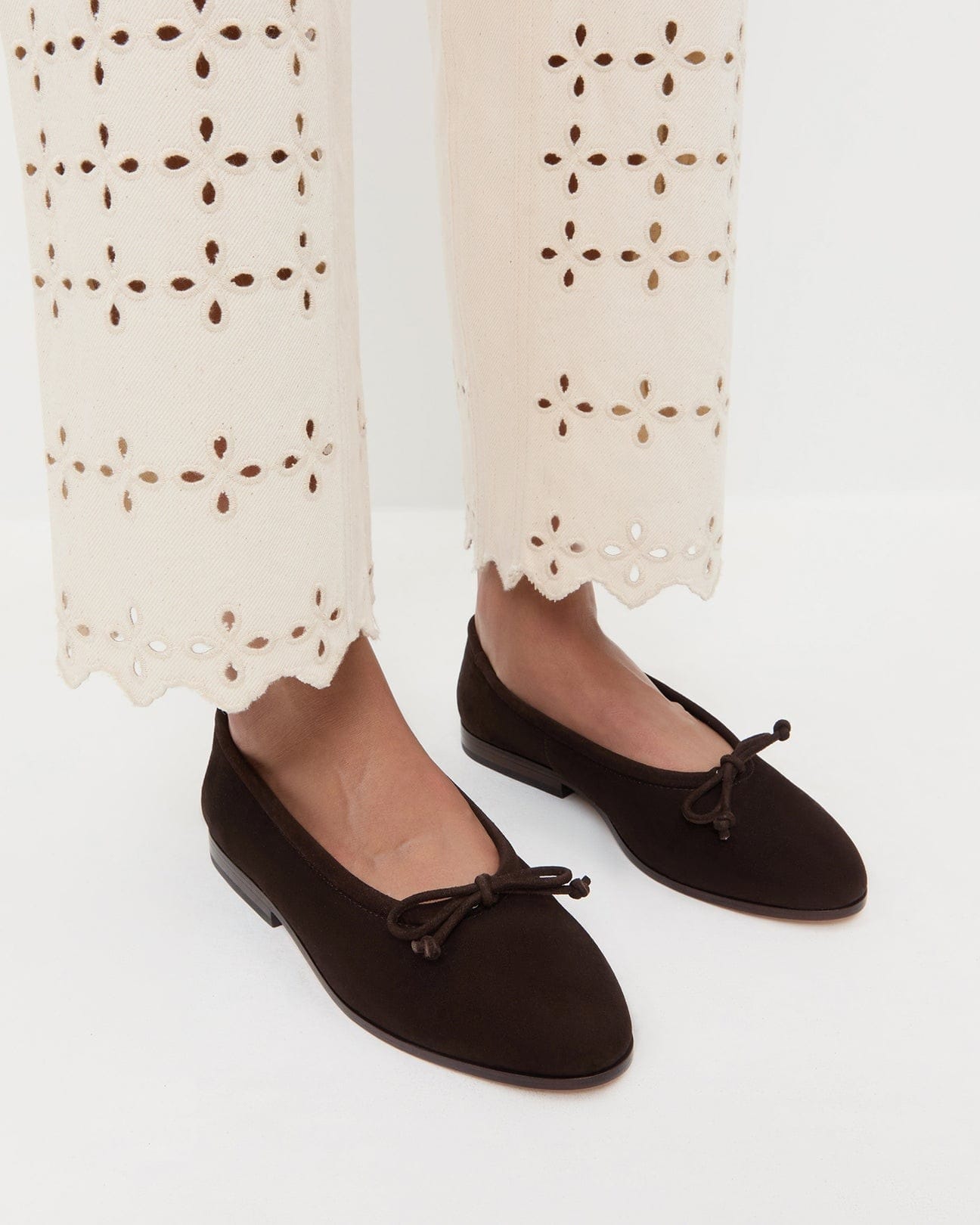 Noelle Brown Suede Ballet Flat