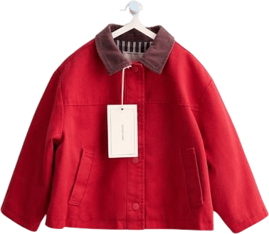 Zara Timeless Canvas Jacket with Contrast Collar