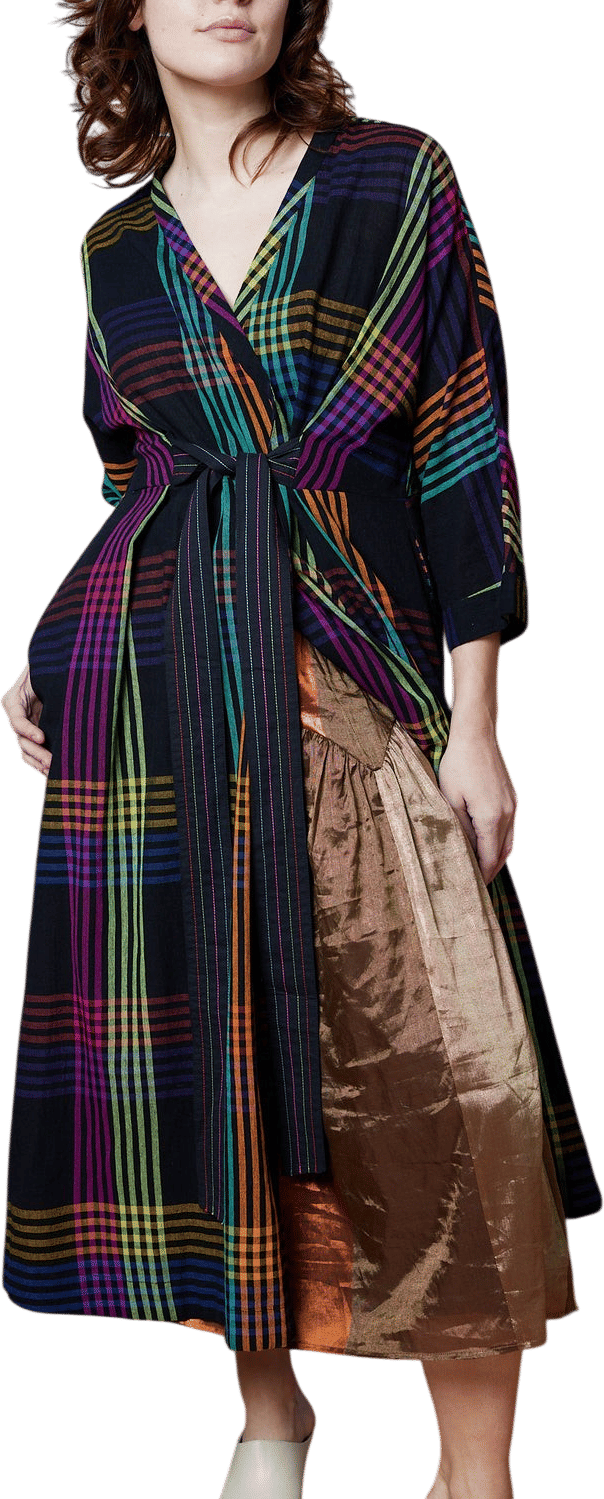 TARA WRAP DRESS | FIREFLY CHEX