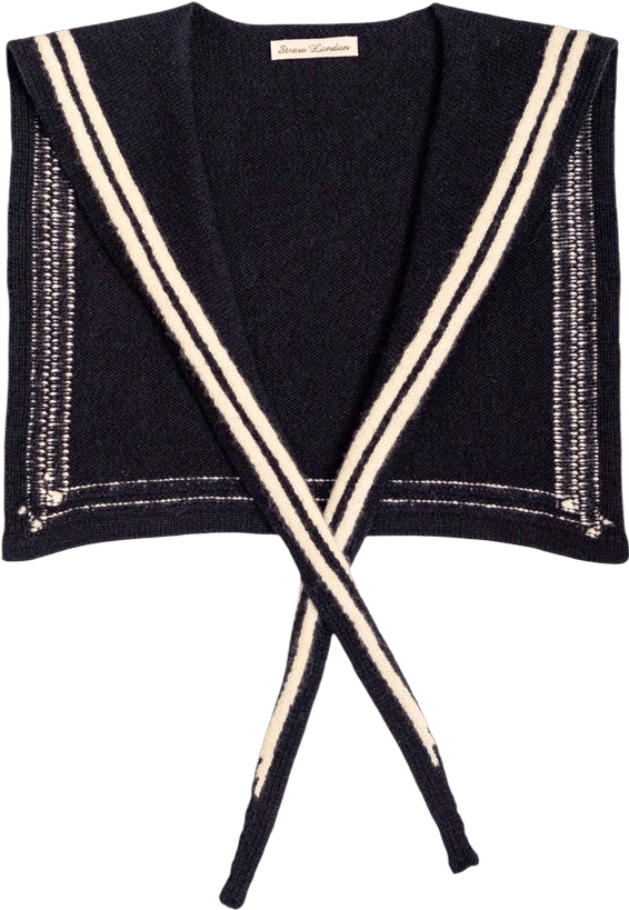 Navy Lambswool Sailor Scarf