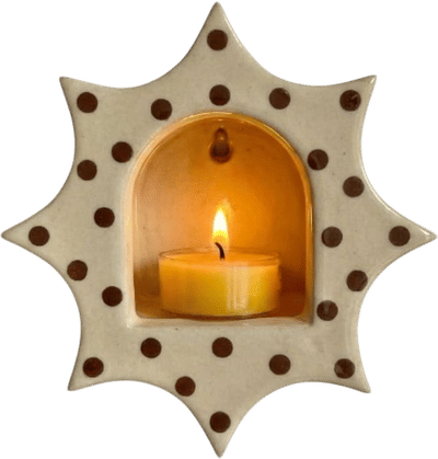 Handmade Polka Dot Ceramic Sconce