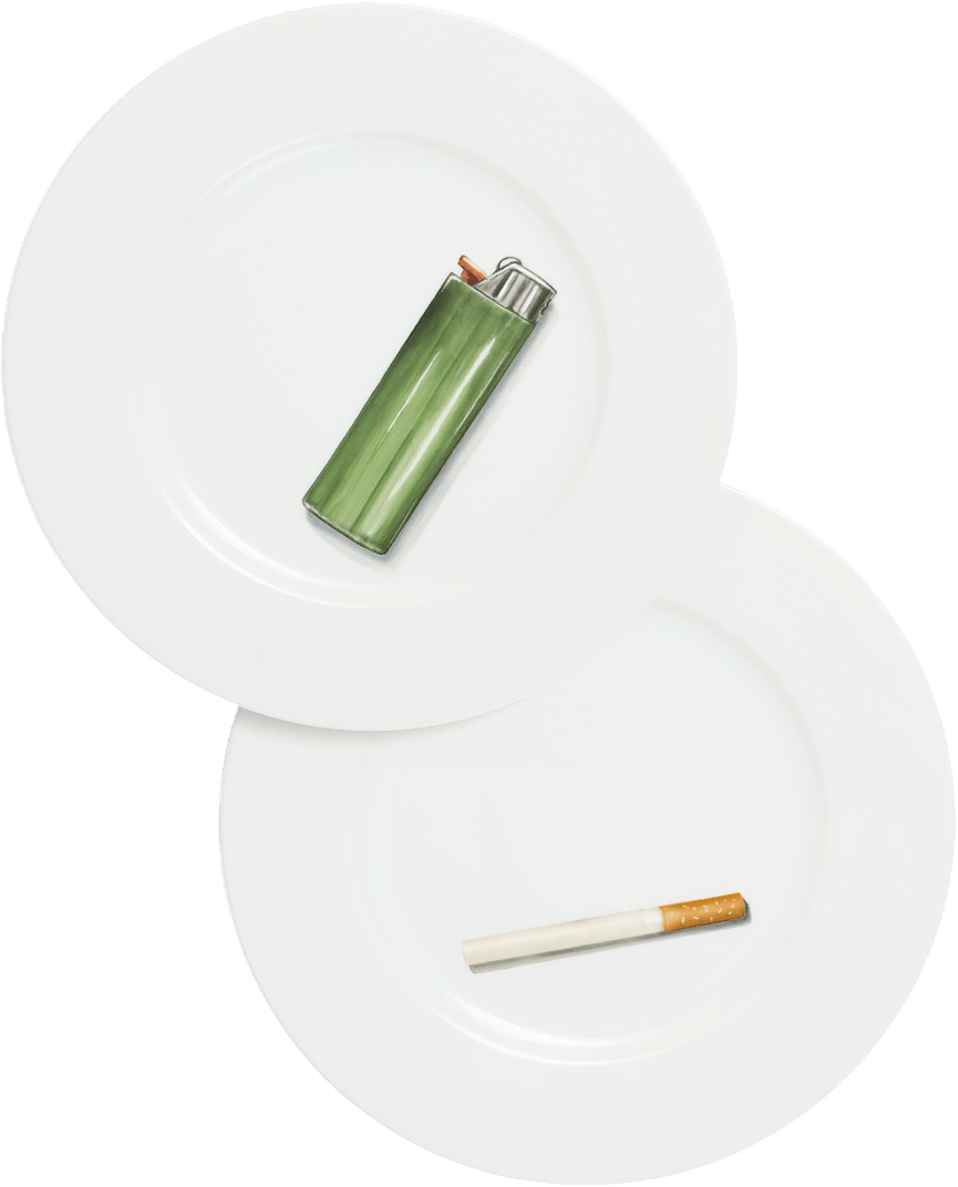 Hand Painted Dessert Plate Set