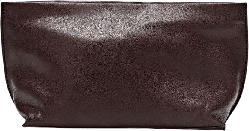 Grande trousse de toilette en cuir nappa souple Massimo Dutti