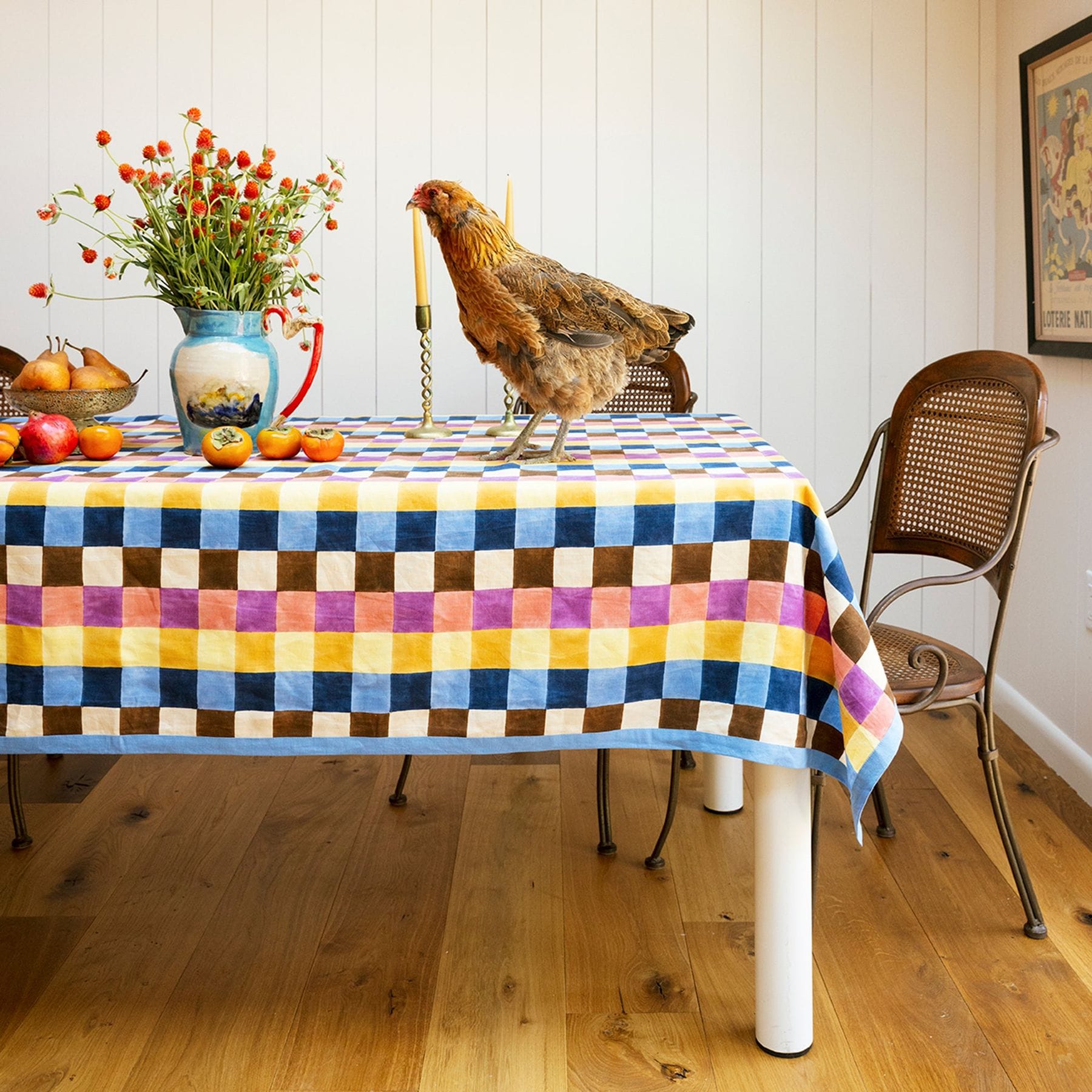 Block Shop Checker Tablecloth