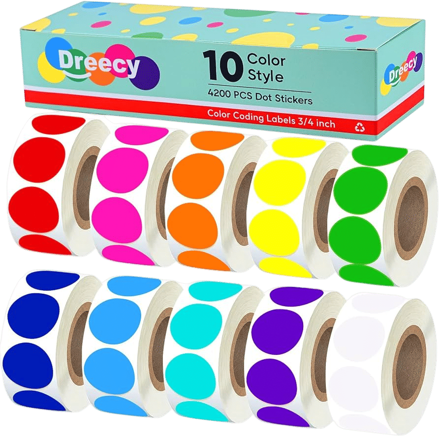 Dot stickers for toddlers instead of glue