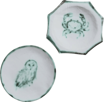 Owl and Crab Plates