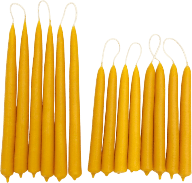 Beeswax candles from Alysia Mazzella