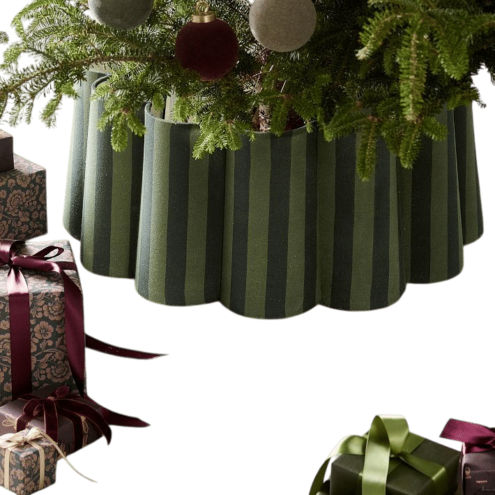 Ruffle Linen Tree Collar