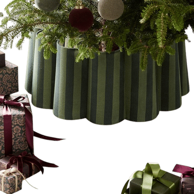 Ruffle Linen Tree Collar