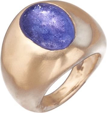 XL Tanzanite Cigar Band Ring