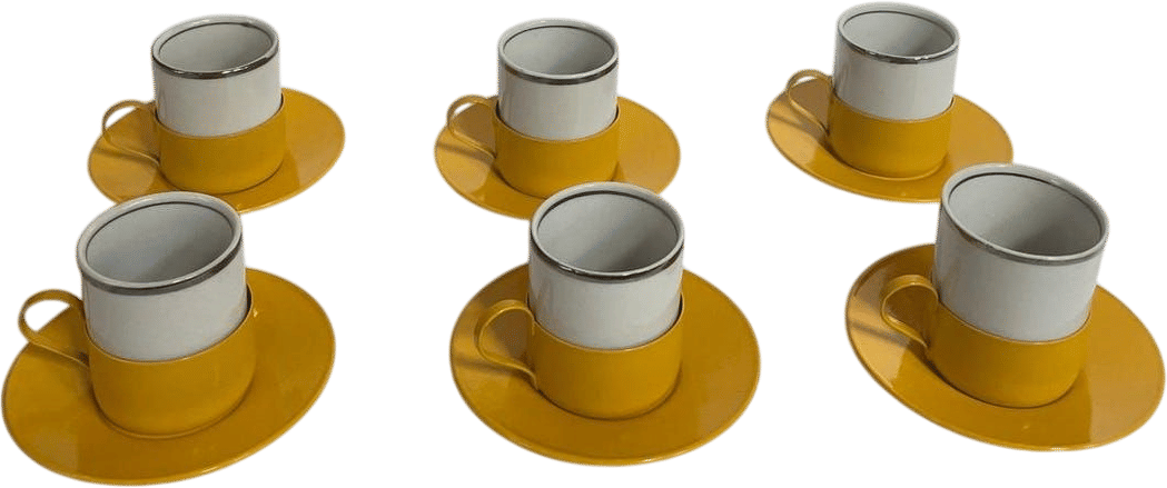 Vintage MCM Porcelana Veracruz Brazil Espresso Set