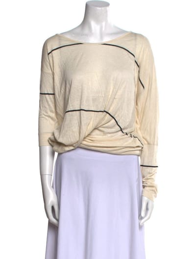 Anglomania Bateau Neckline Crop Top
