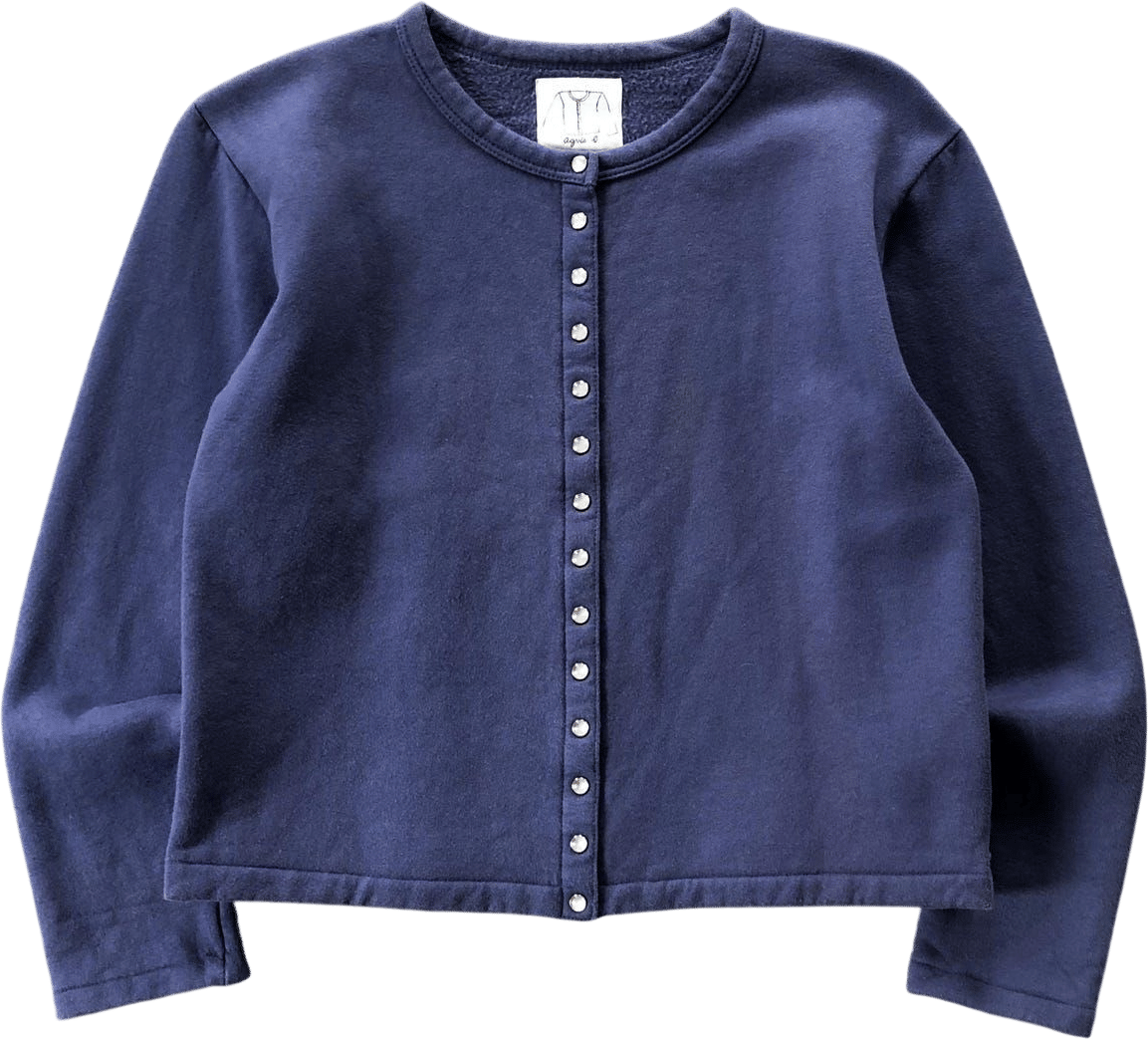 agnès b. pearl snap cardigan