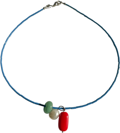Colorful Beaded Charm Necklace
