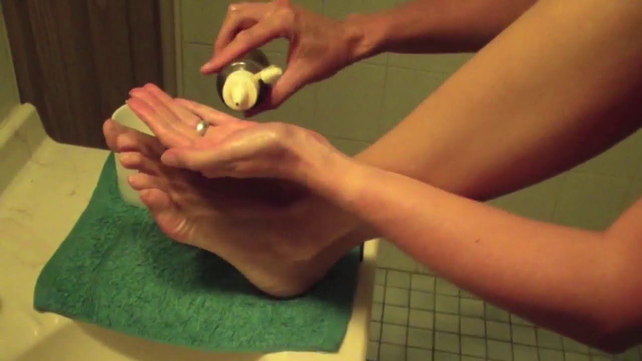 Post shower Self oil massage