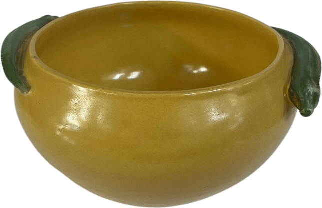Vintage Signed Ceramic Lemon Bowl