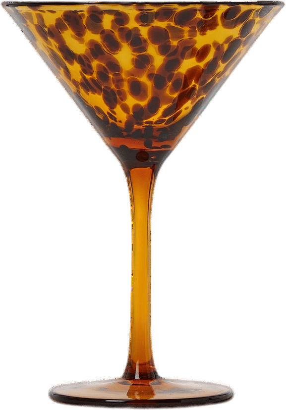 Tortoise Print Martini Glasses