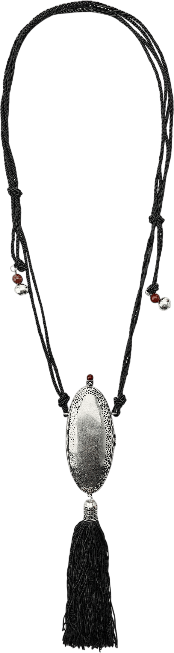 Stone Locket Cord Necklace