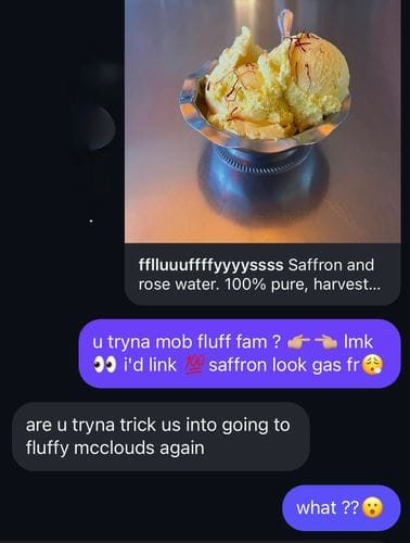 manipulating your friends into taking you to Fluffy McCloud's