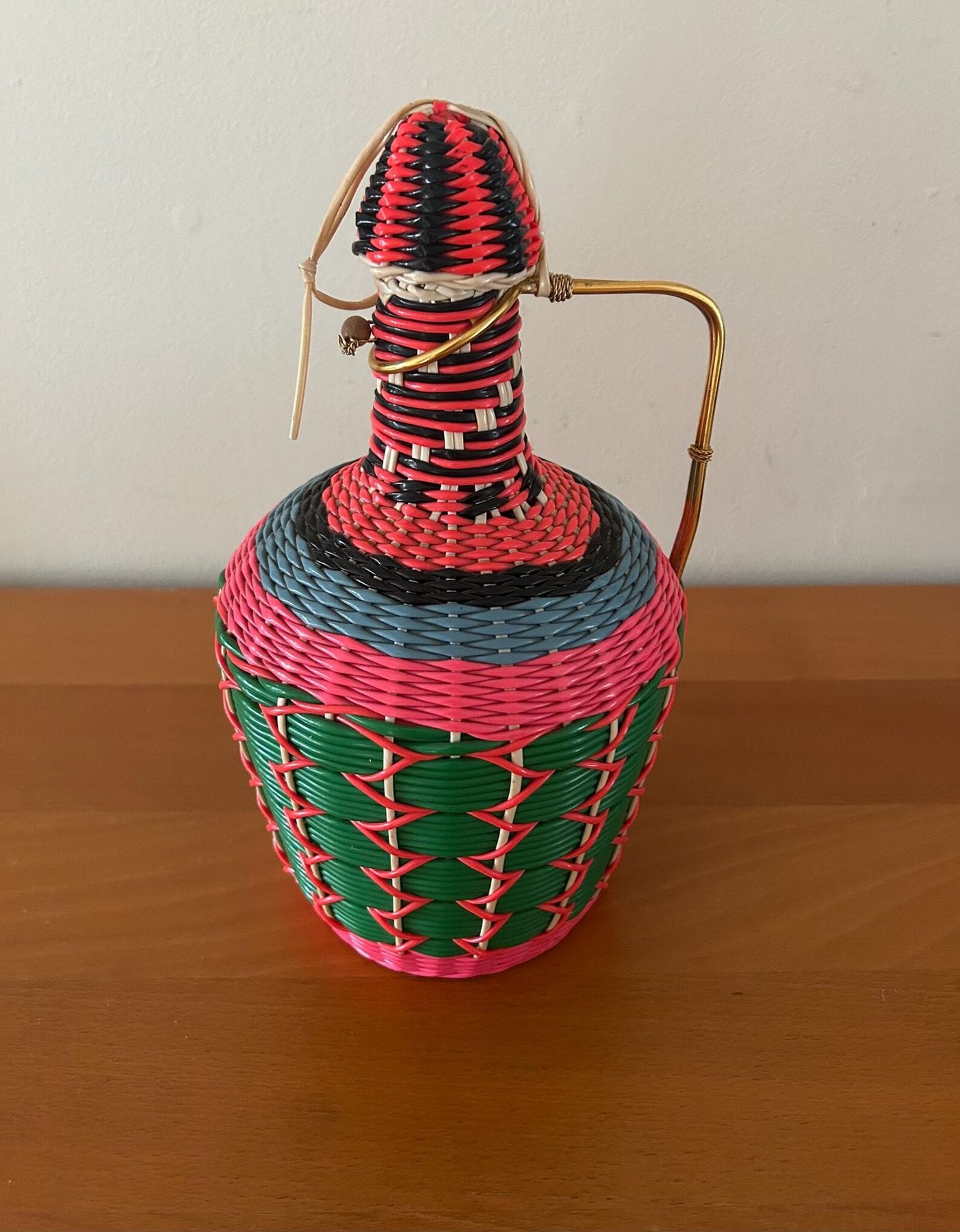 Viresa 1970's Scoubidou Wine Bottle Holder