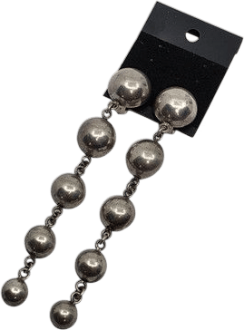 Vintage Taxco Sterling Silver Spherical Bead Dangle Earrings