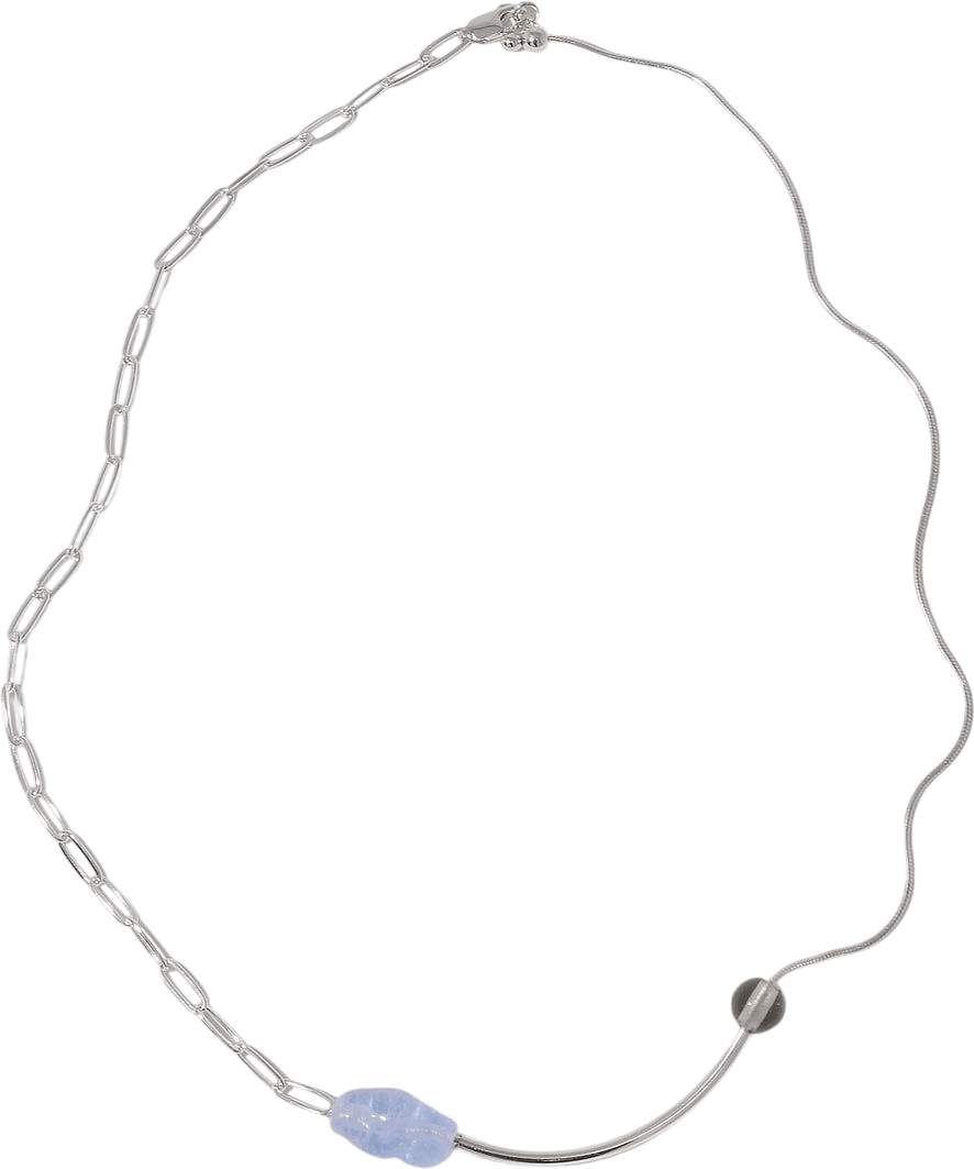 Still Necklace, Blue Jay & Grey