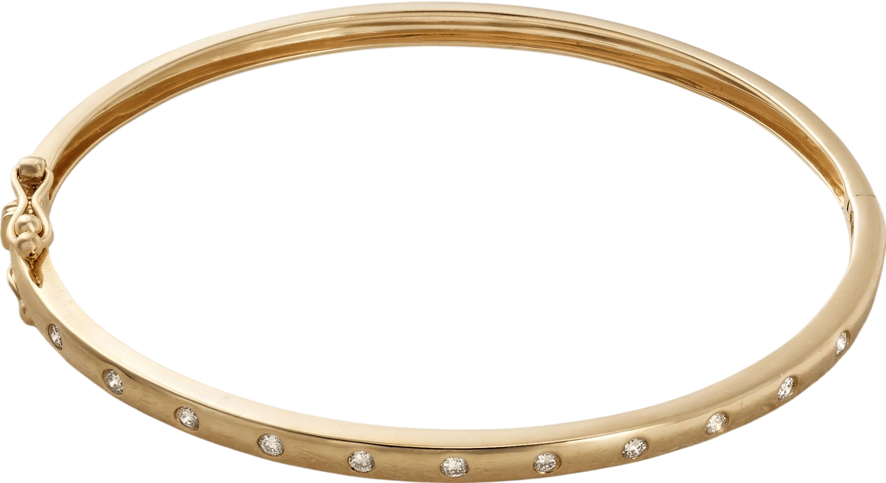 Stone and Strand Dainty Together Forever 14-karat gold diamond bangle