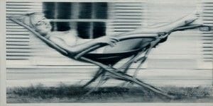 Gerhard Richter-Liegestuhl II (Deck Chair II), 1965. Oil on canvas