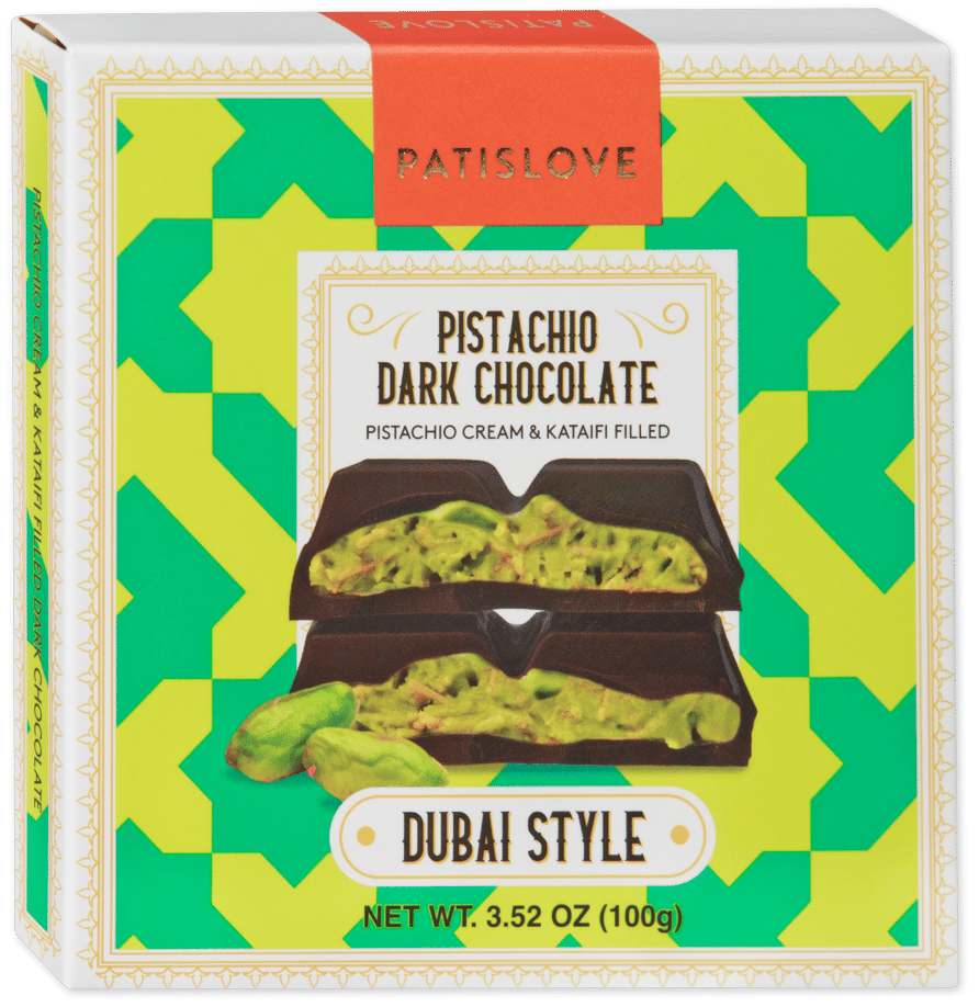 Patislove Pistachio Dark Chocolate Dubai Style