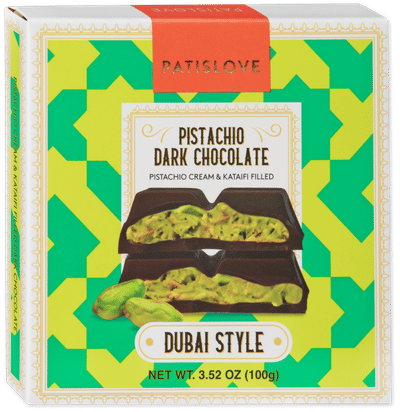 Patislove Pistachio Dark Chocolate Dubai Style