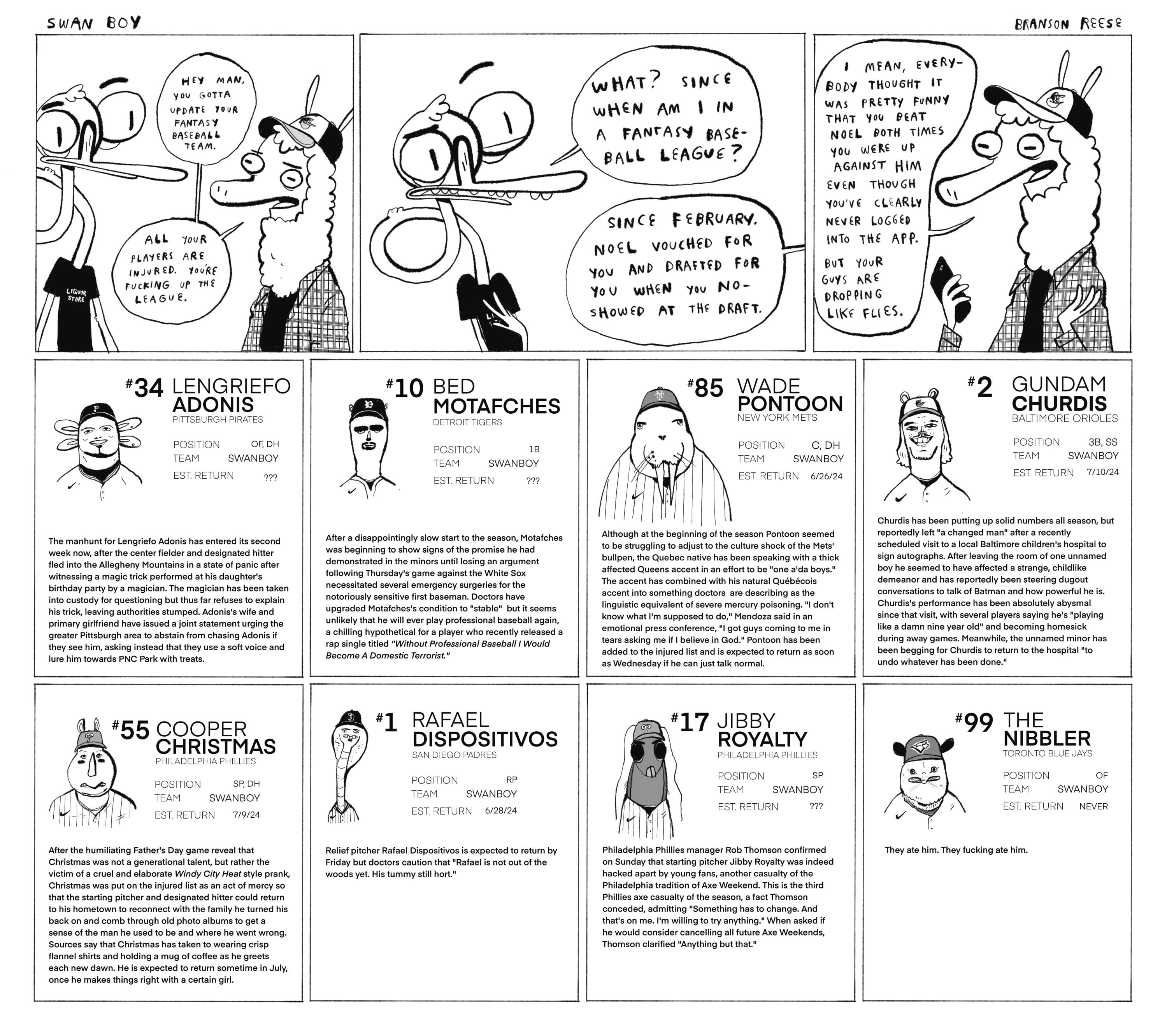 Swan Boy: the Injured List arc