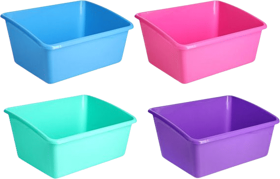 using little bins to organize clothes