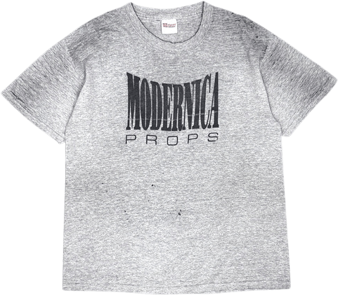 Vintage 90s Modernica T-Shirt L Gray Distressed