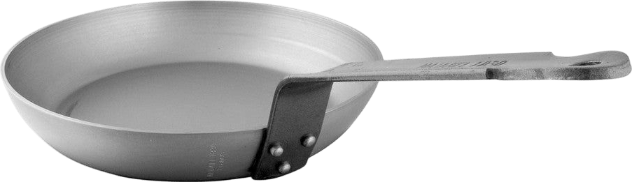 Mauviel M'STEEL Black Carbon Steel Round Frying Pan With Iron Handle, 