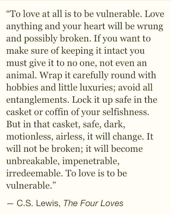 To Love is to Be Vulnerable