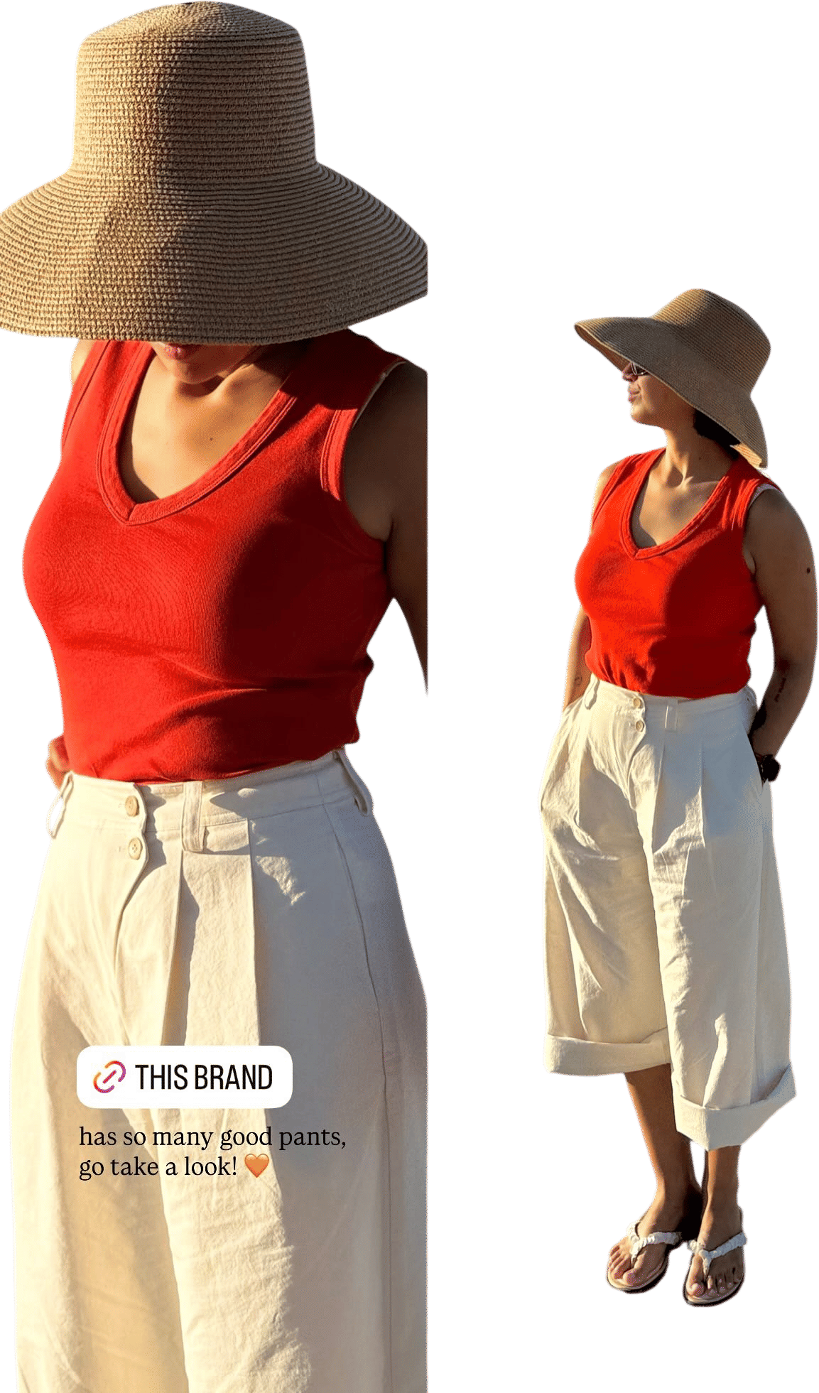 Asymmetrical cotton pants for the never ending summer in Austin