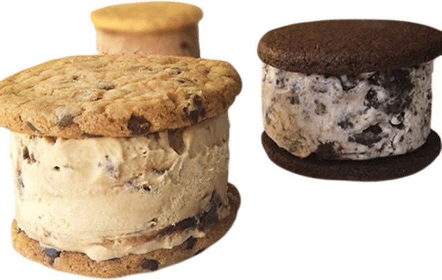 two ice cream sandwiches back to back